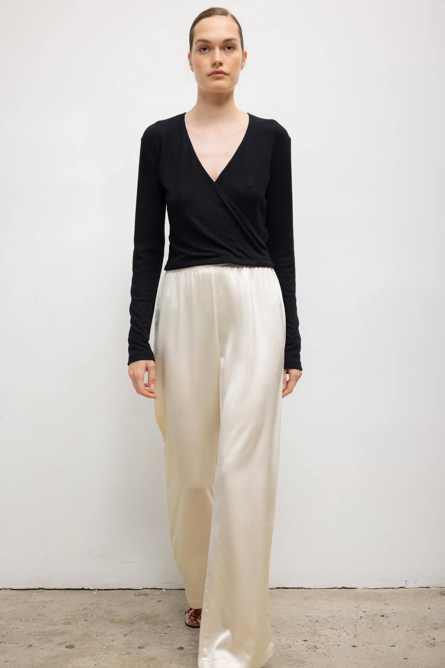 Lauren Crop Wrap Top