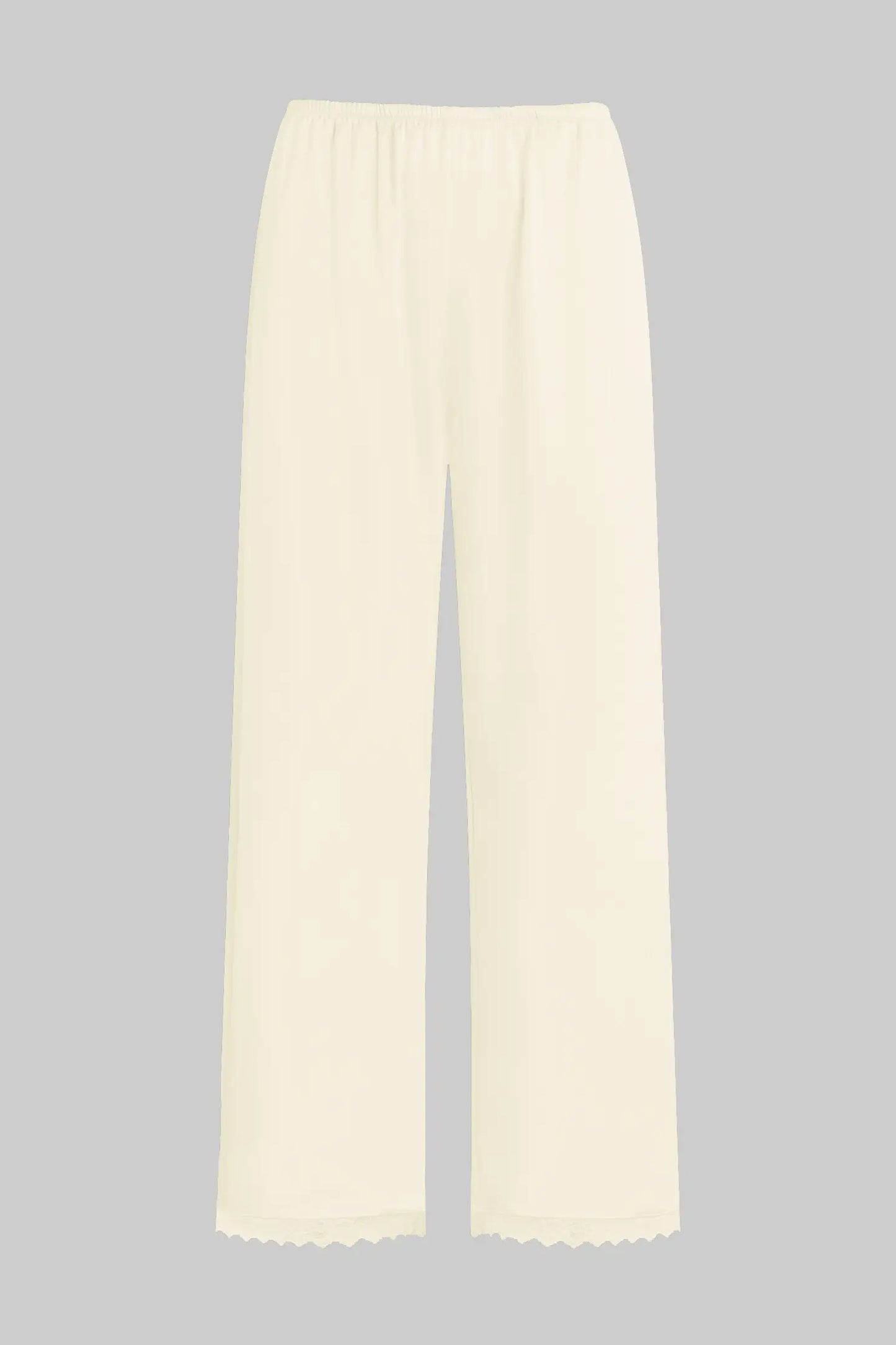 Barb Lace Crop Pant, Creme