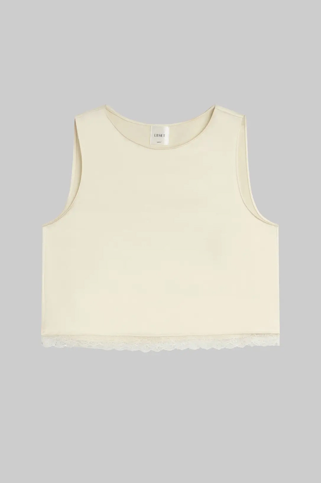 Barb Lace Crop Sleeveless Crew