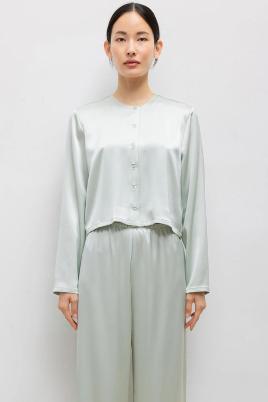 Barb Crew Cardigan, Watercress