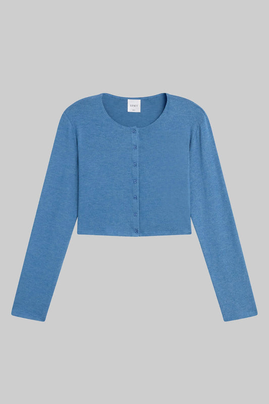 Lauren Crop Cardigan II, Bleuet Melange