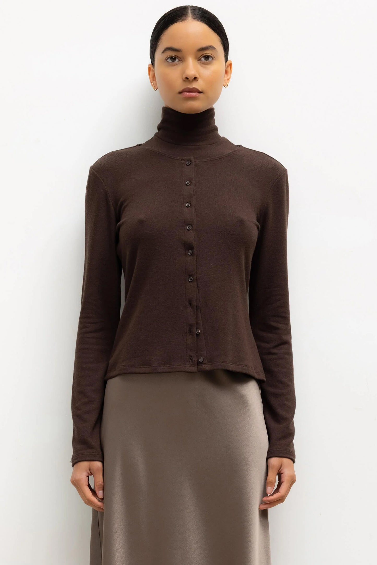 Lauren Classic Cardigan, Chocolate