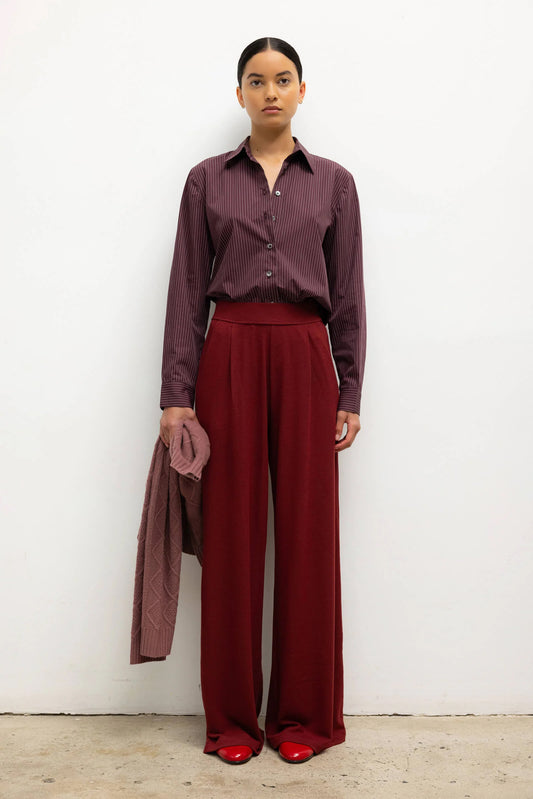 Lauren Pleated Pocket Pant, Pinot