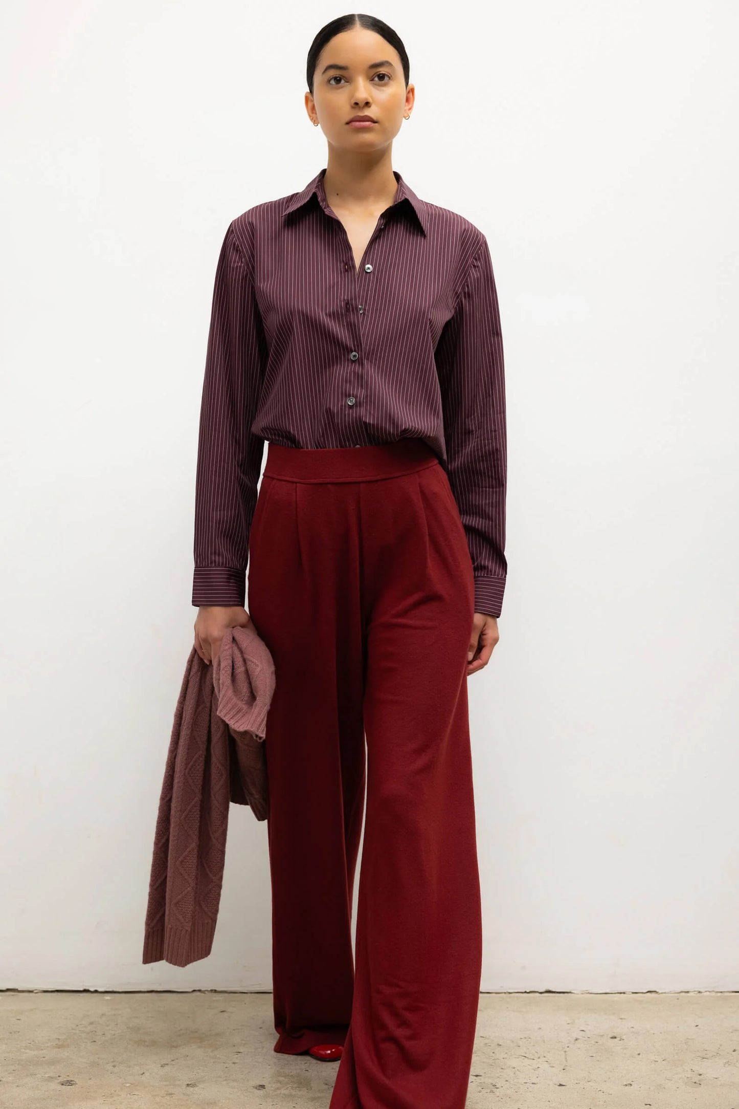Lauren Pleated Pocket Pant, Pinot