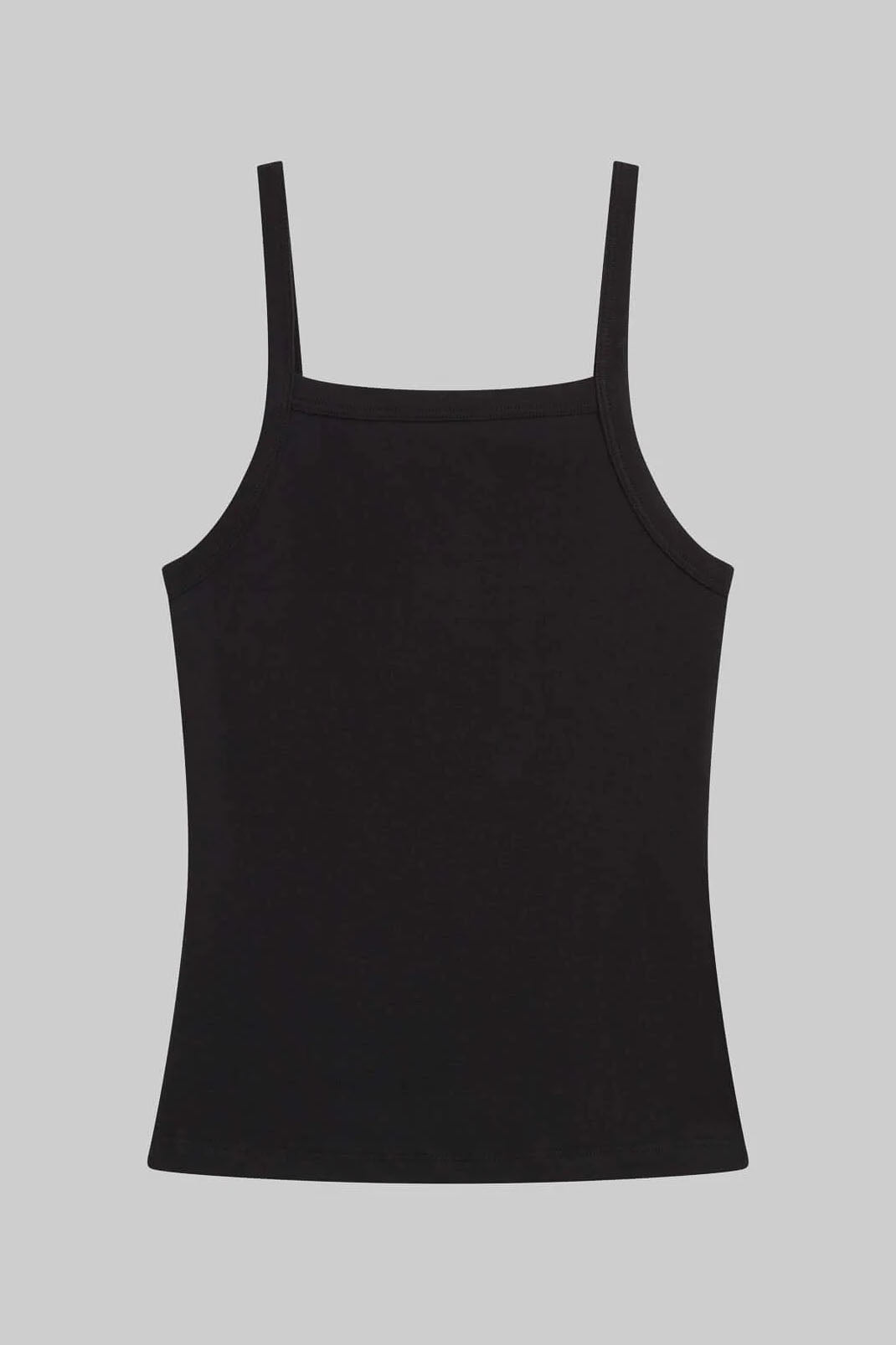 Nando Square Neck Tank, Black