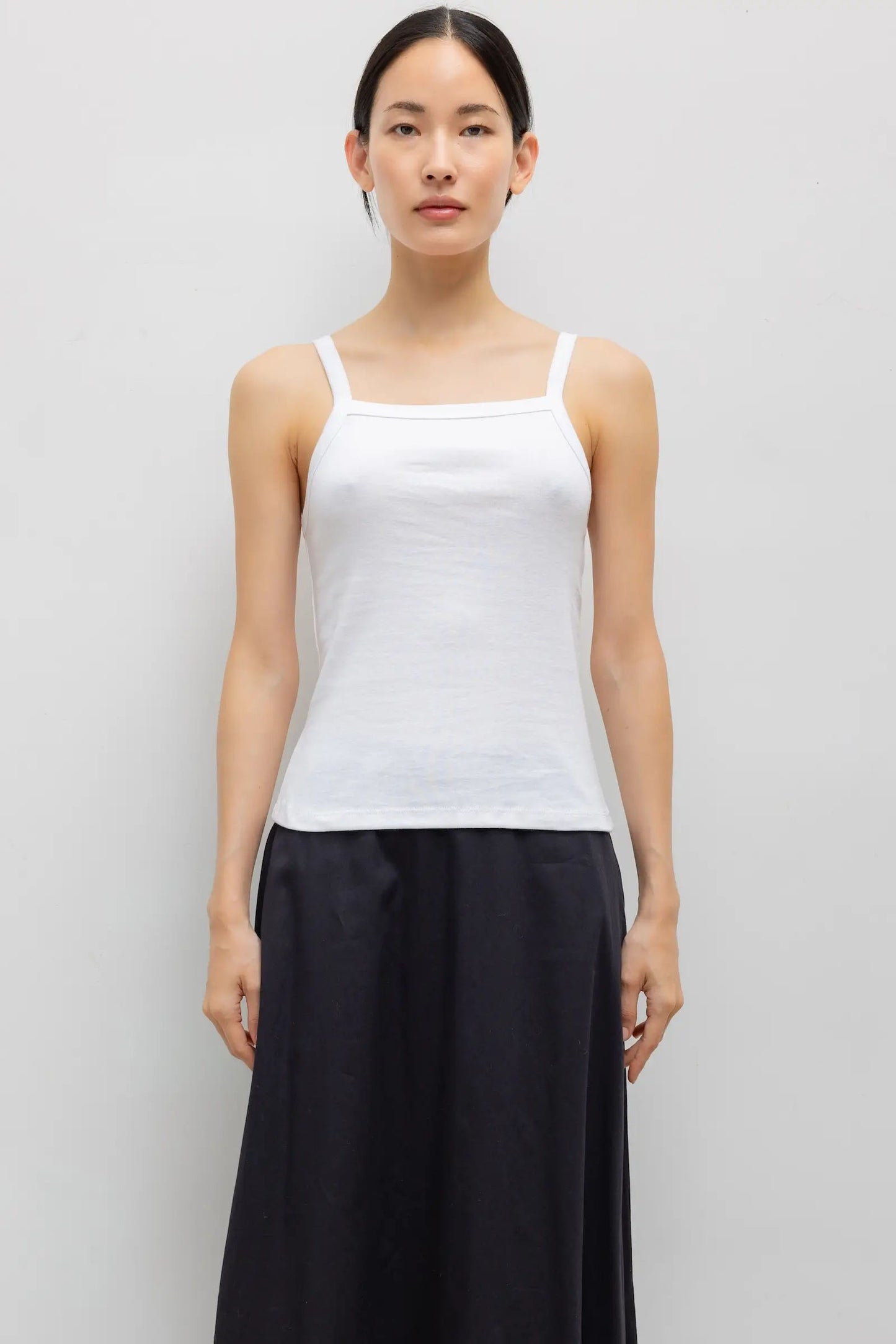 Nando Square Neck Tank, White