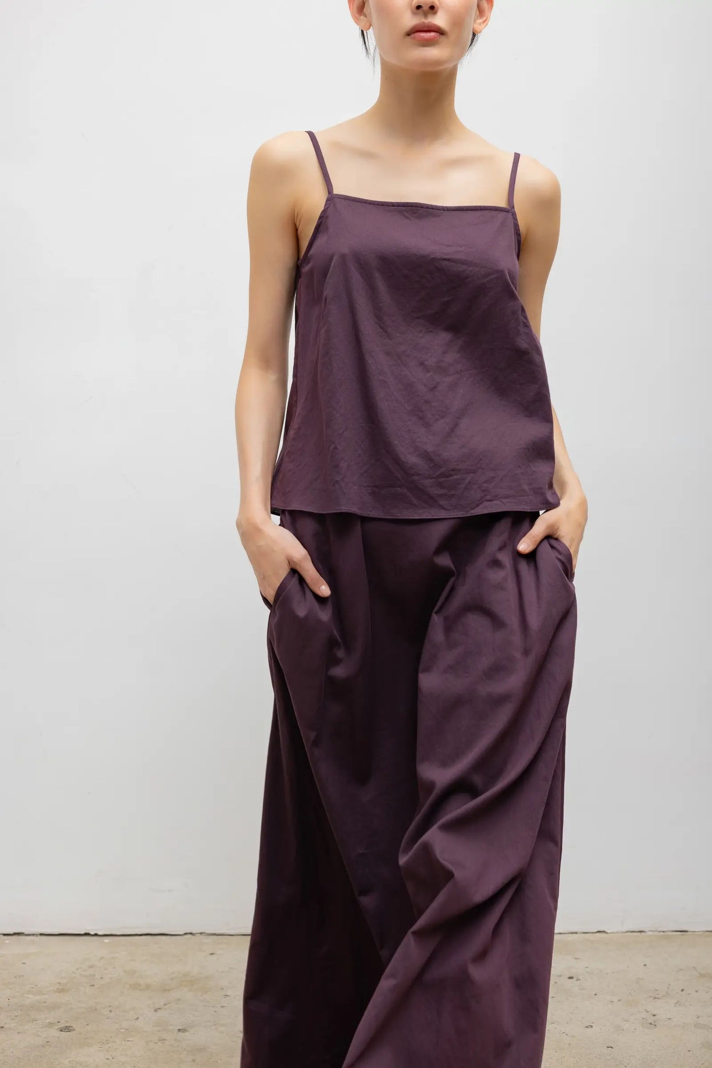 Yoko Tie Back Top, Malbec