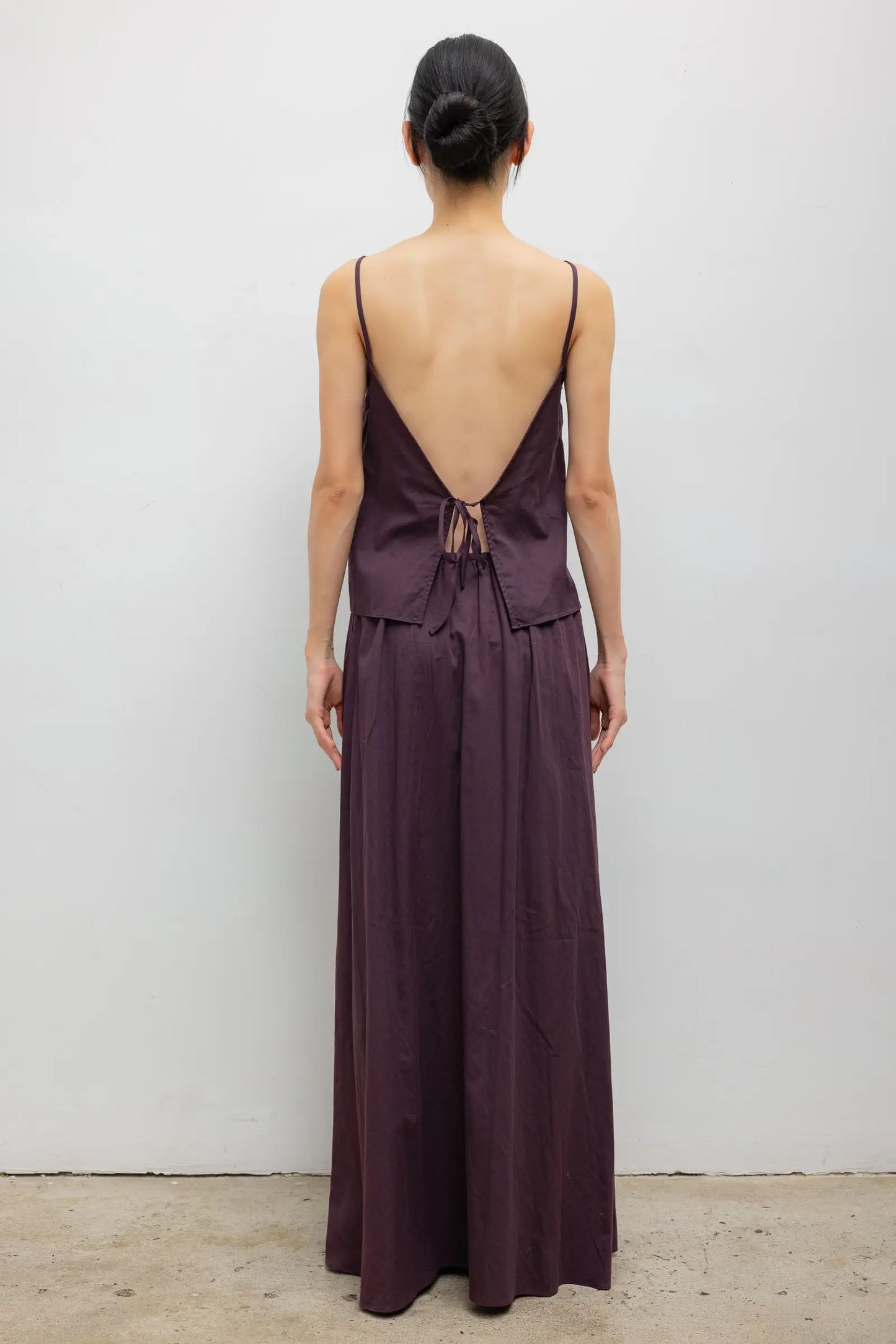Yoko Tie Back Top, Malbec