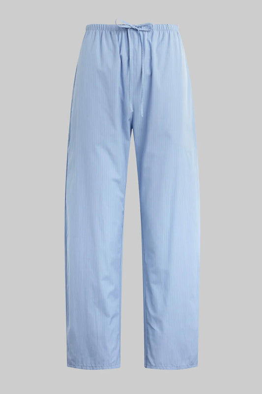 Yoshi Drawstring Pant, Ocean/Parchment Stripe