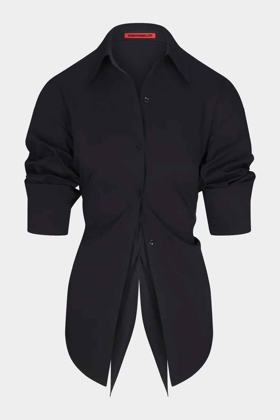 Loch Poplin Button Up, Black