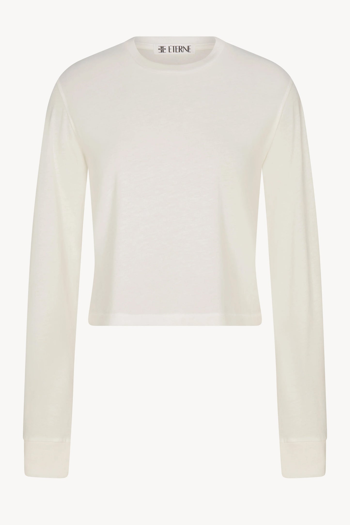 Long Sleeve Boxy Tee, Ivory