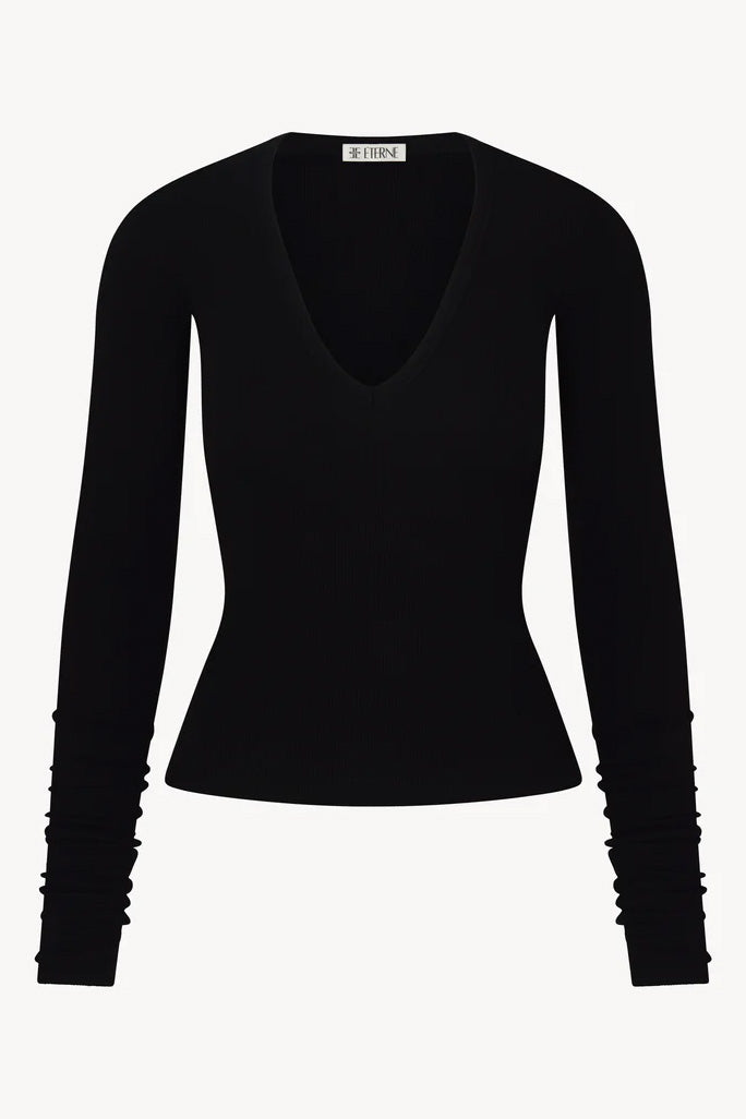 Long Sleeve V-Neck Top