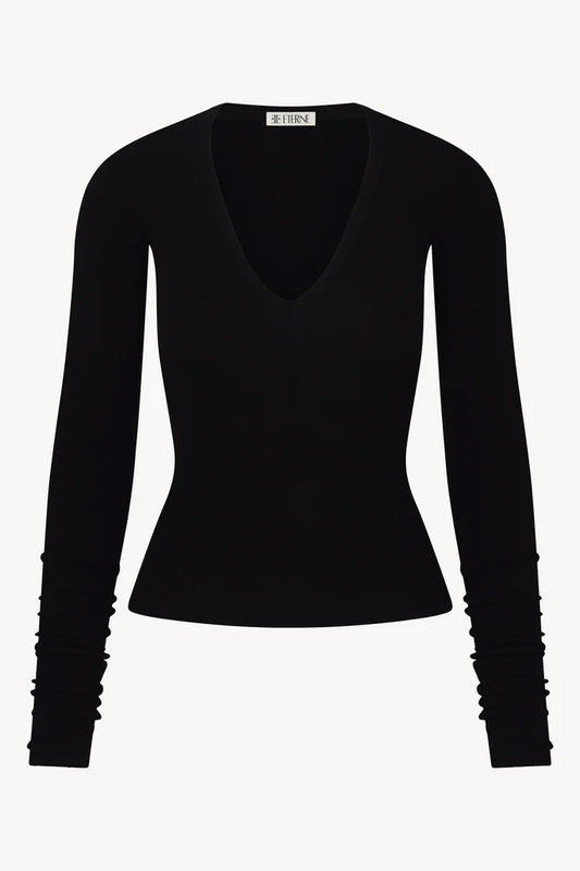 Long Sleeve V-Neck Top