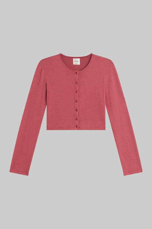Lauren Cropped Cardigan II, Radish