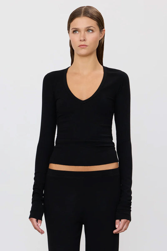 Long Sleeve V-Neck Top
