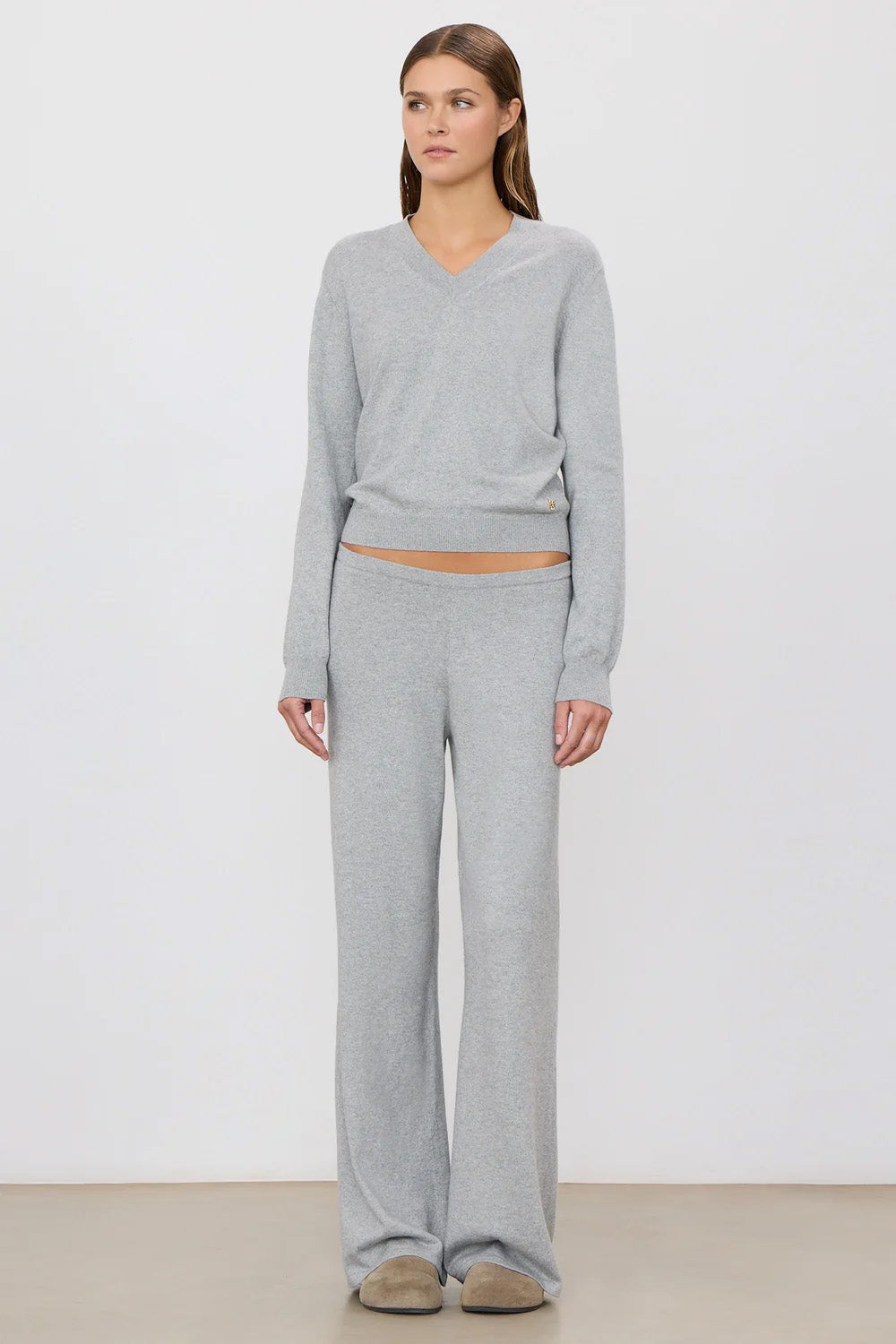 Wide Leg Lounge Pant, Grey