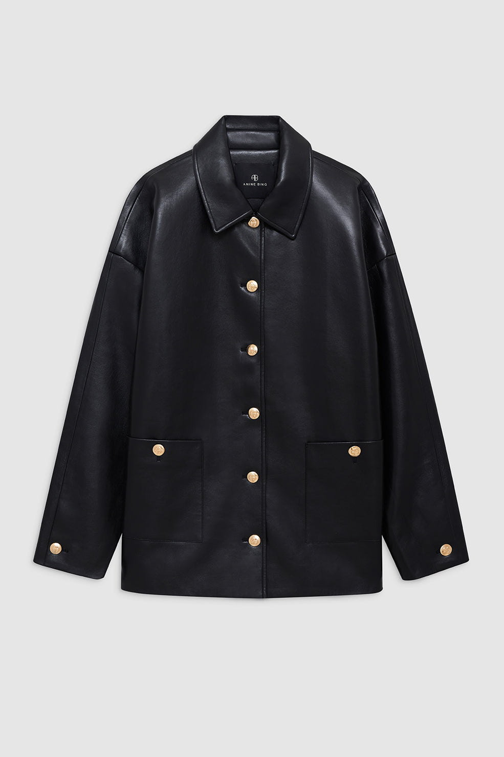 Luca Jacket, Black Recycled Leather