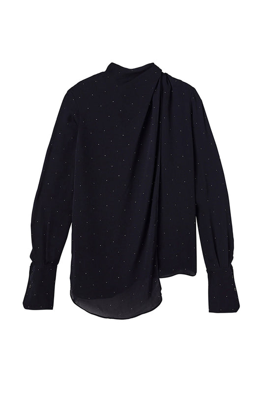 Luna Embellished Silk Top
