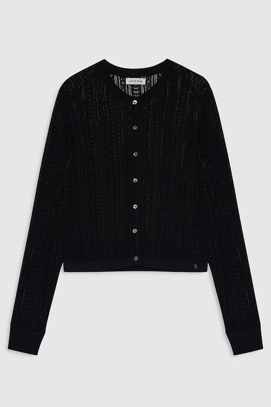 Moni Crop Cardigan, Black