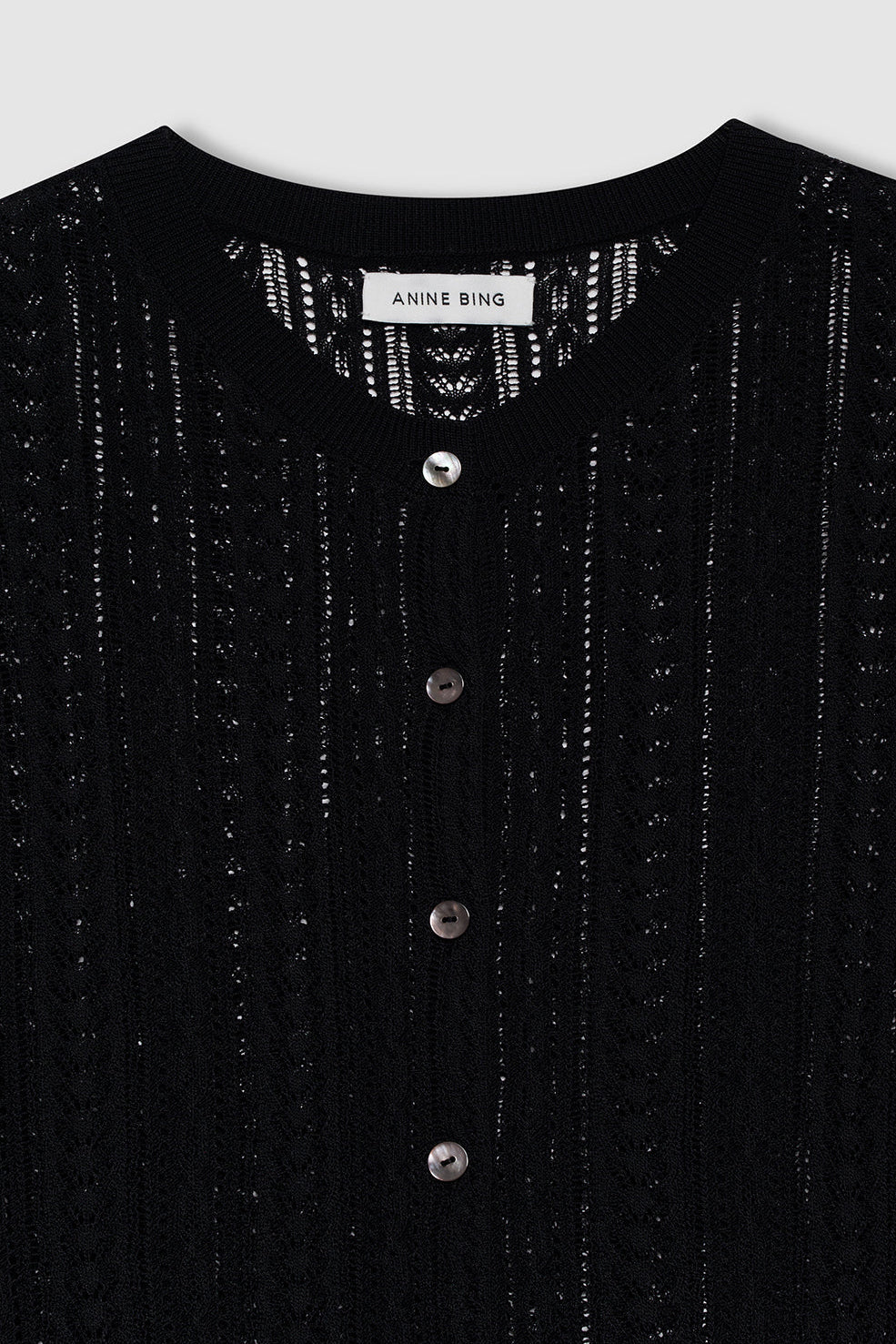 Moni Crop Cardigan, Black