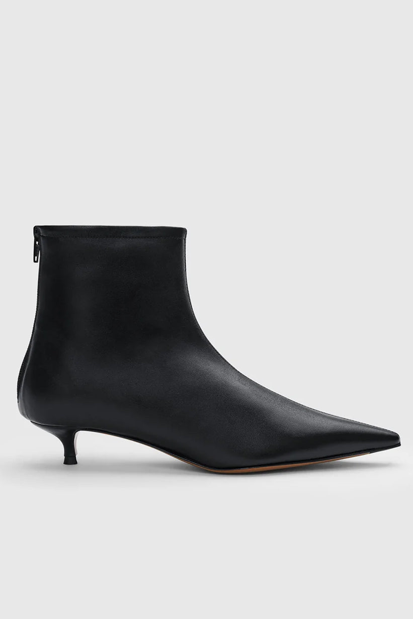 Melfi Black Shiny Nappa Ankle Boots