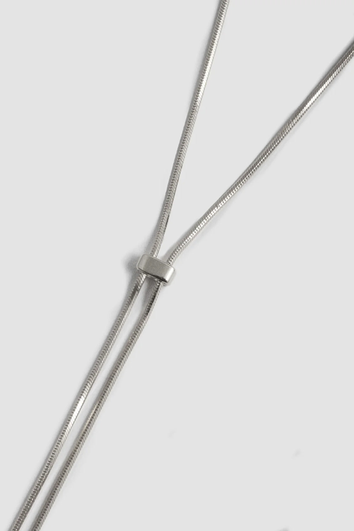 Bolo Pendant Necklace, Silver