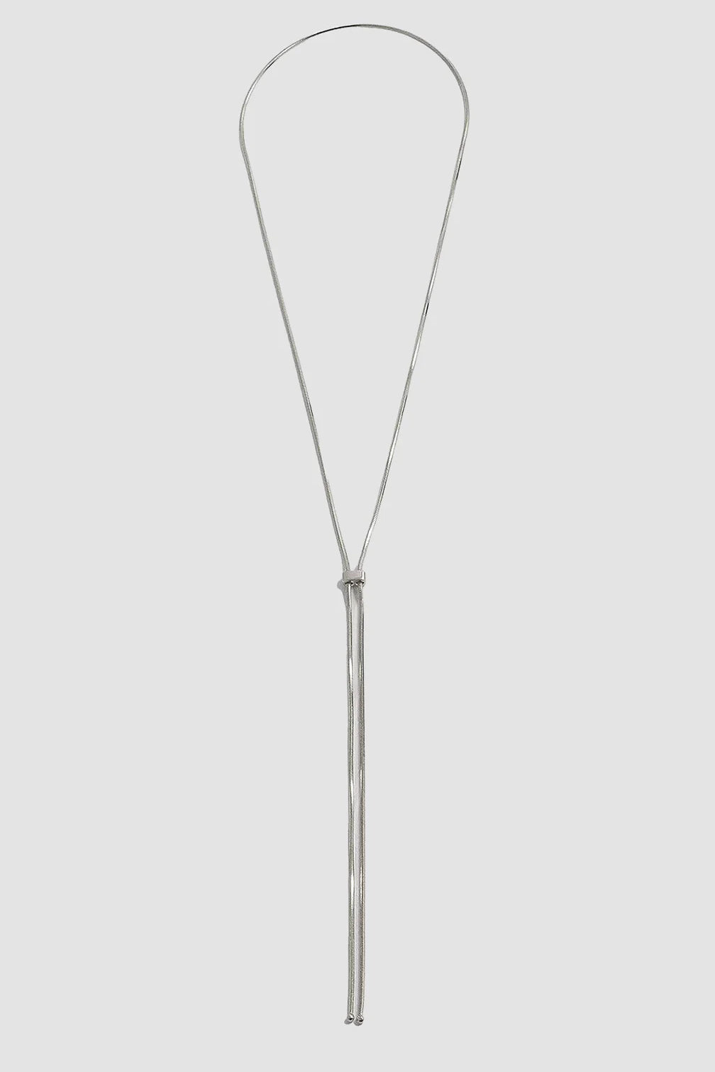 Bolo Pendant Necklace, Silver