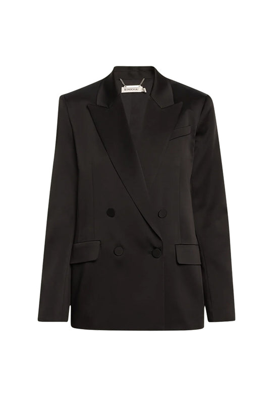 Norah Double Breasted Blazer, Black