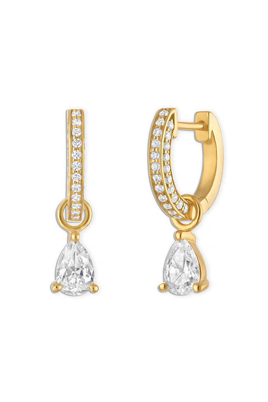 Teardrop Pave Huggies