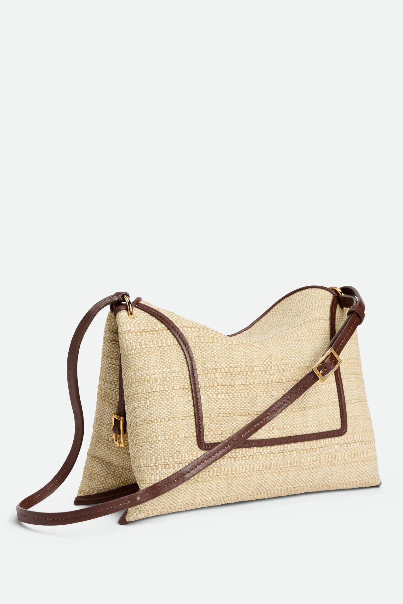 Penelope Slouch Bag, Beige Rafia