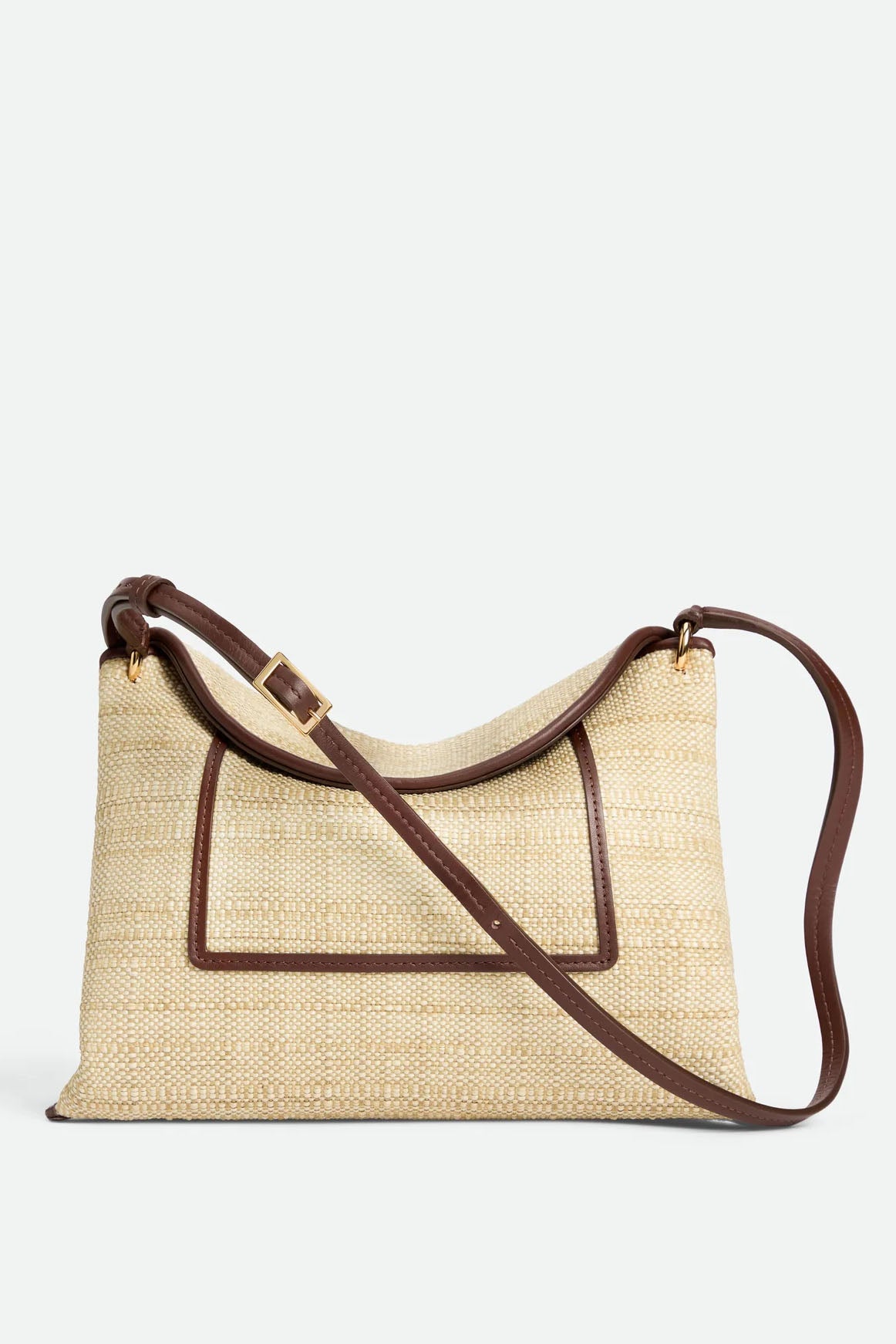 Penelope Slouch Bag, Beige Rafia