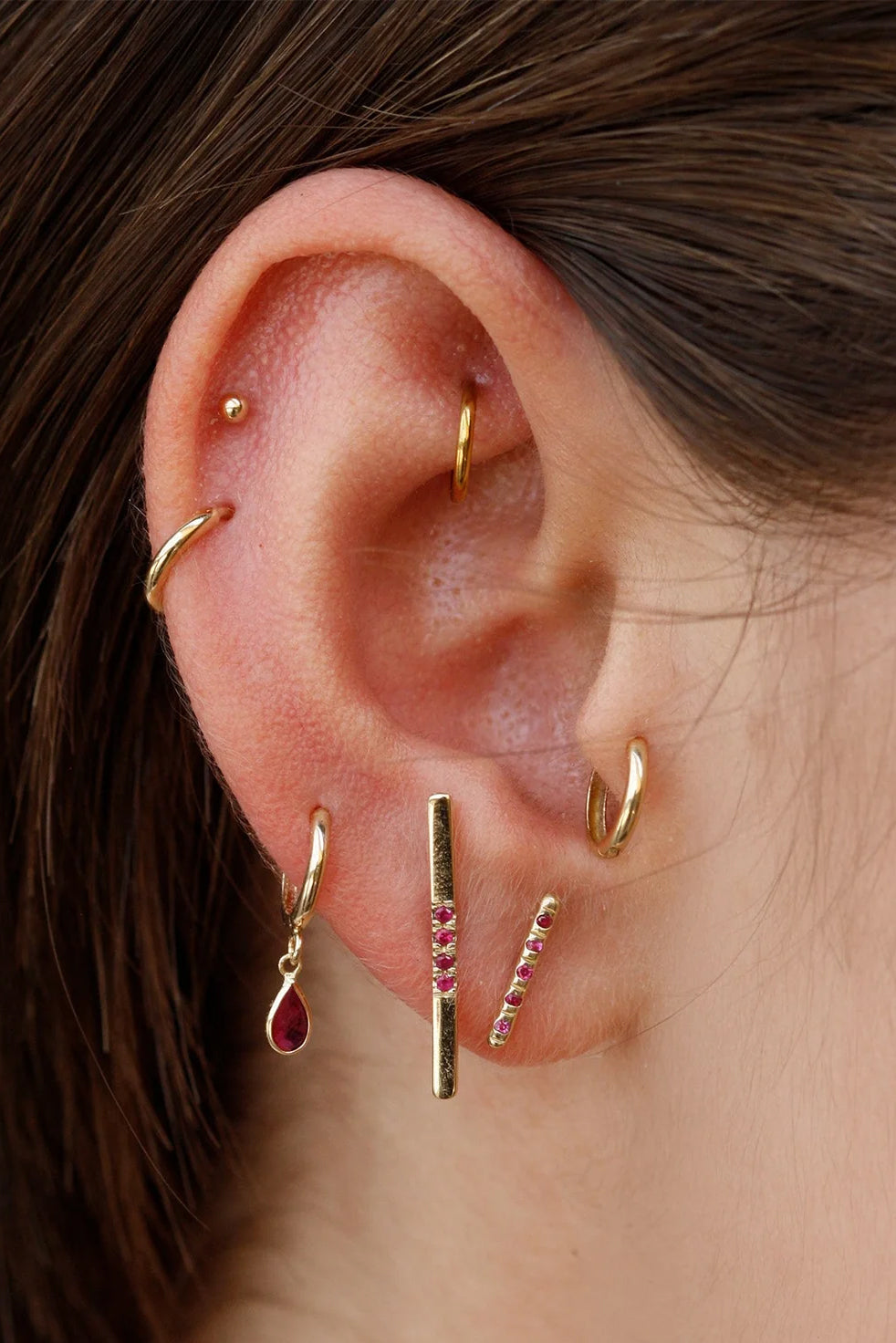 Ruby Long Rod Stud