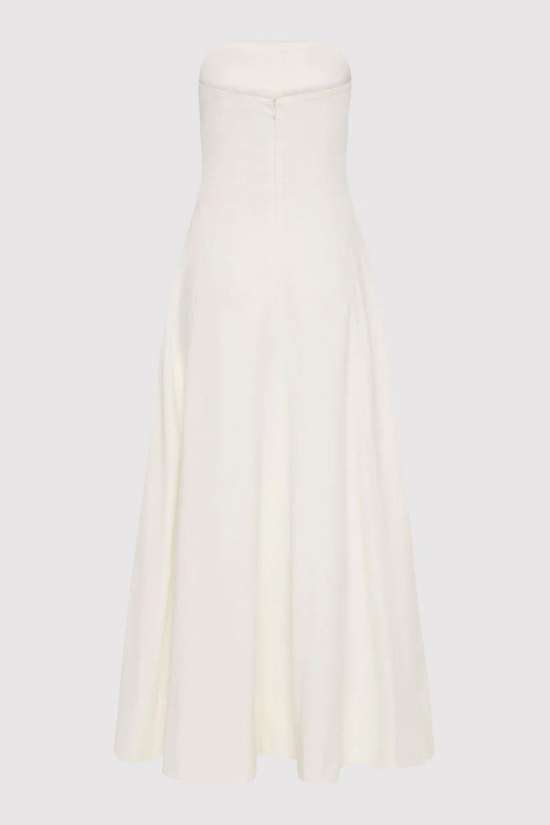 Sculpted Cotton Strapless Dress