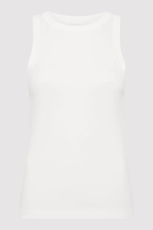 Organic Cotton Bateau Tank, White