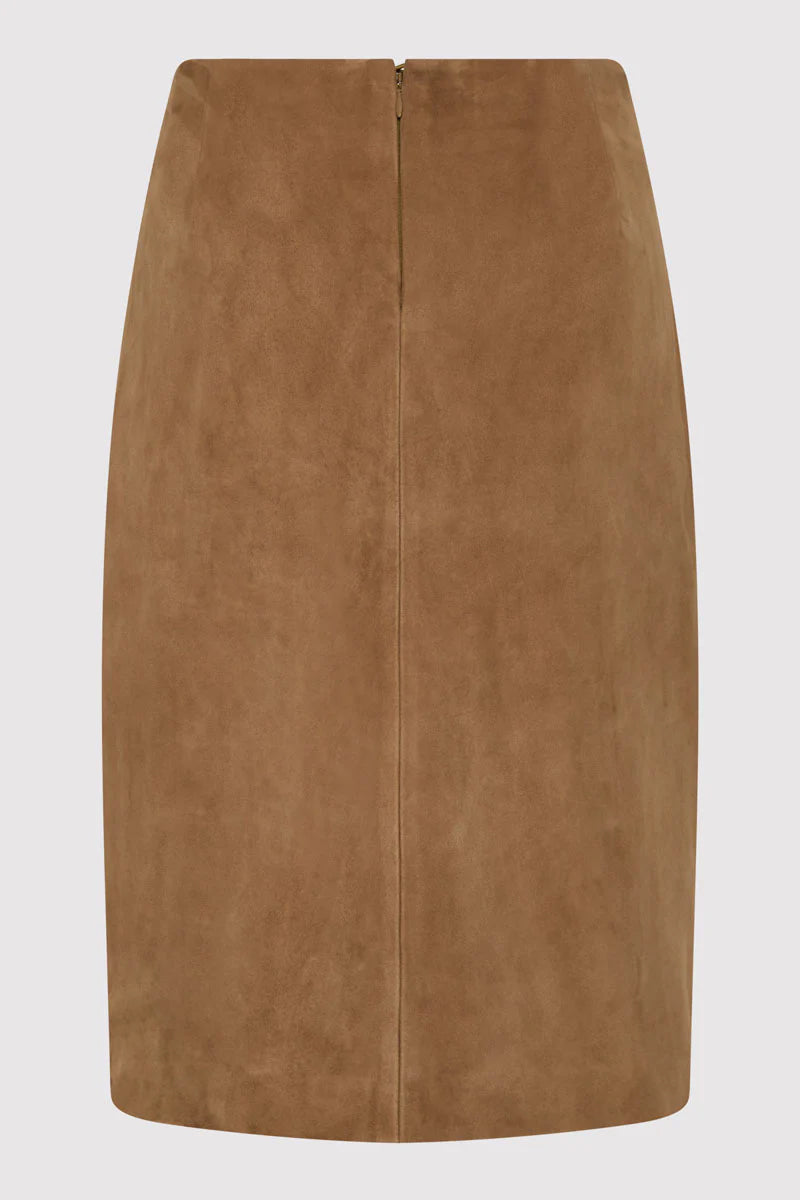 Suede Pencil Skirt