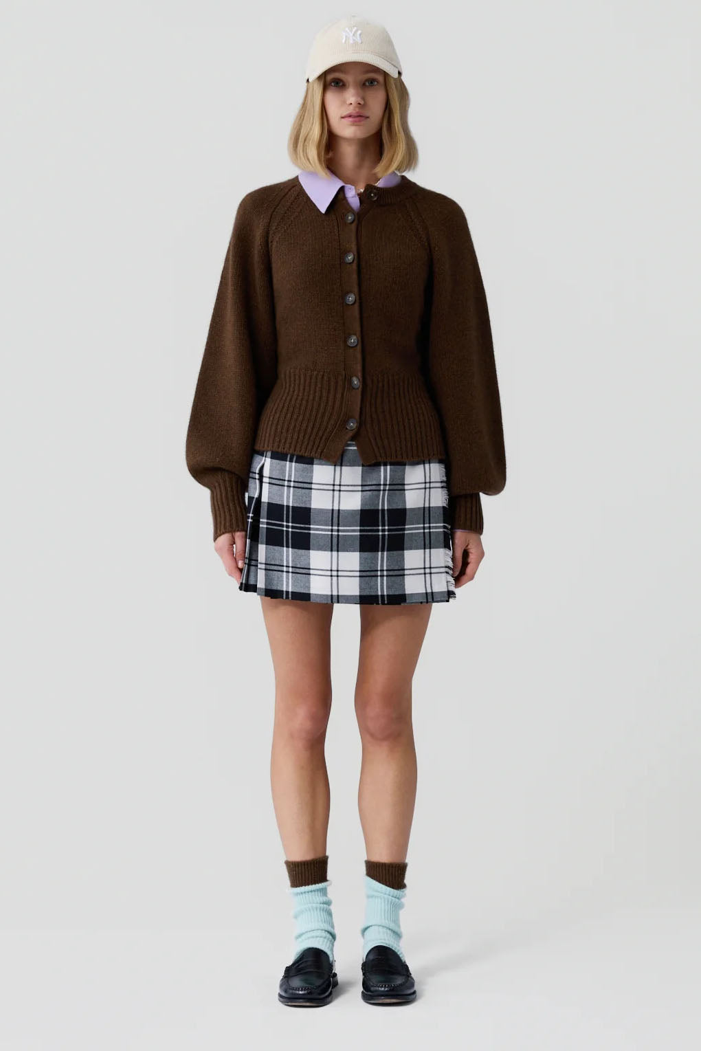 Sculpted Cardigan, Chestnut