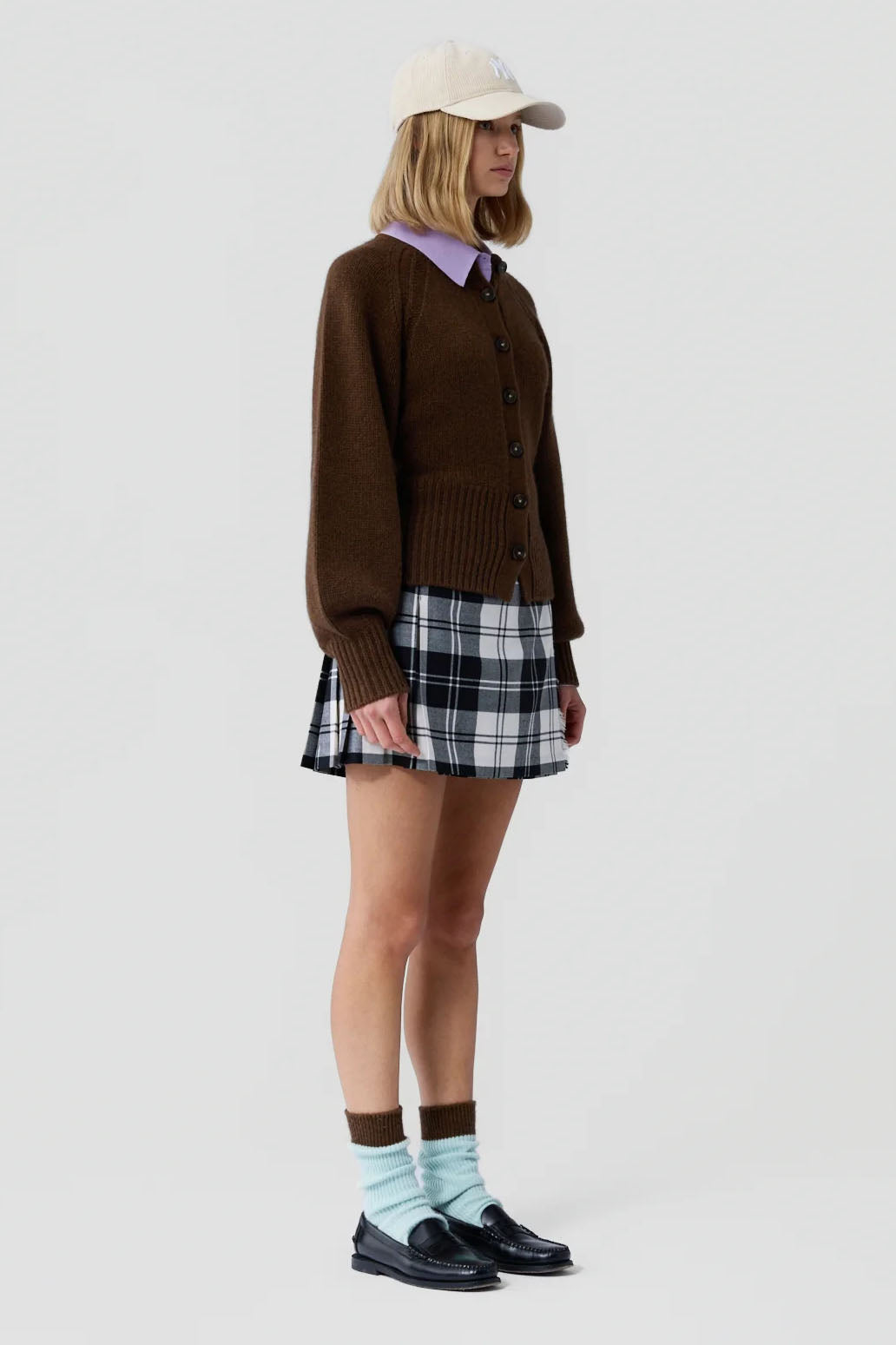 Sculpted Cardigan, Chestnut