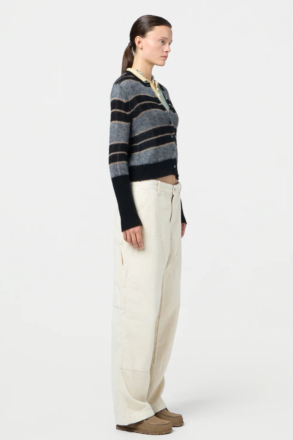 Shadow Plaid Cardigan