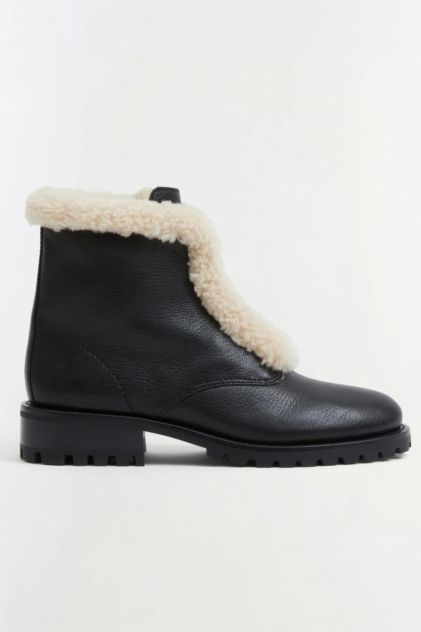 Noah Shearling Lug Zip Boot