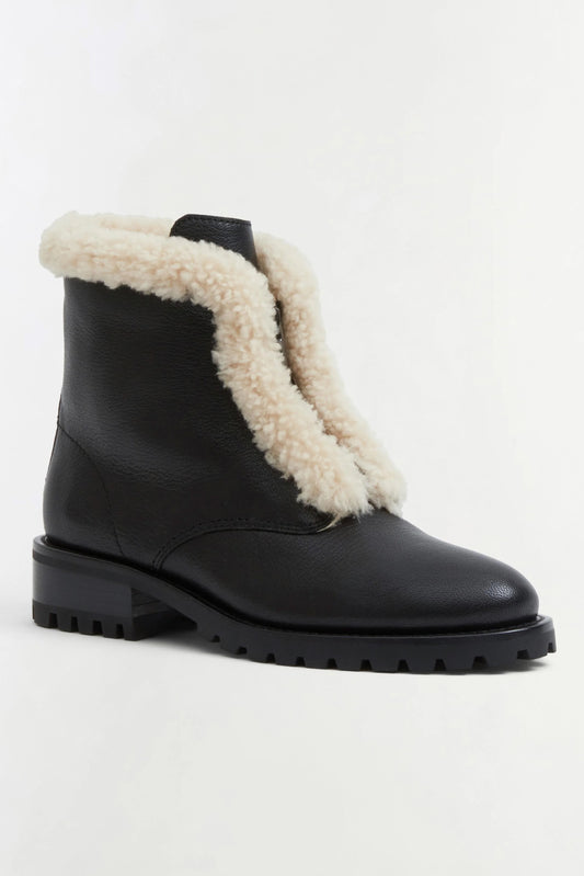 Noah Shearling Lug Zip Boot