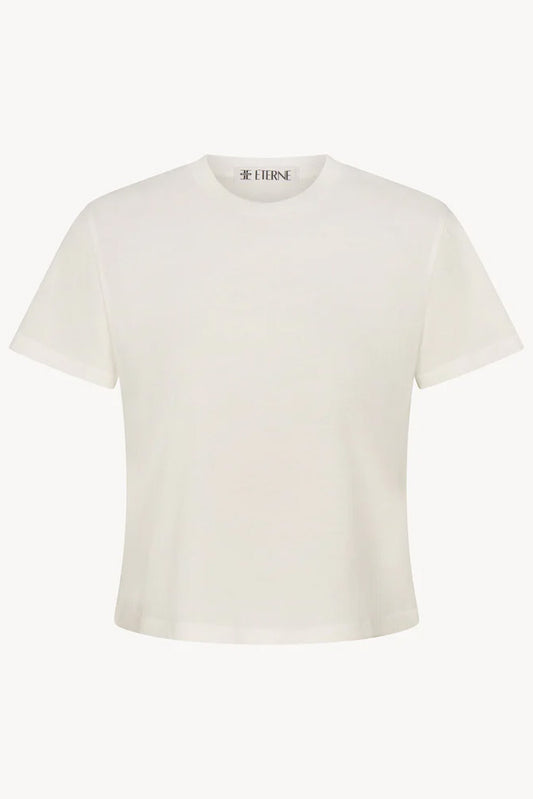 Short Sleeve Boxy Tee, Ivory