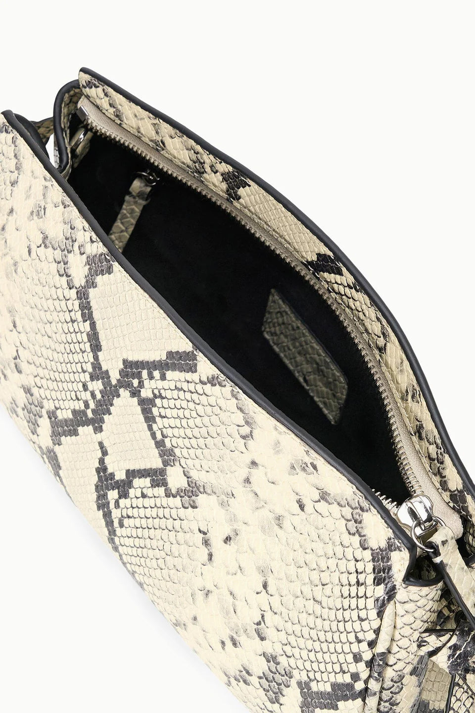 Maude Convertible Clutch, White Snake