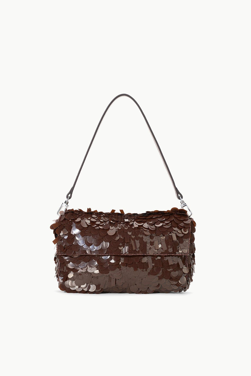Timmy Convertible Shoulder Bag, Cacao Sequins