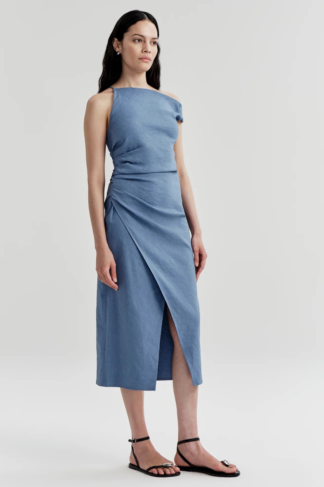 Lyra Linen Midi Dress