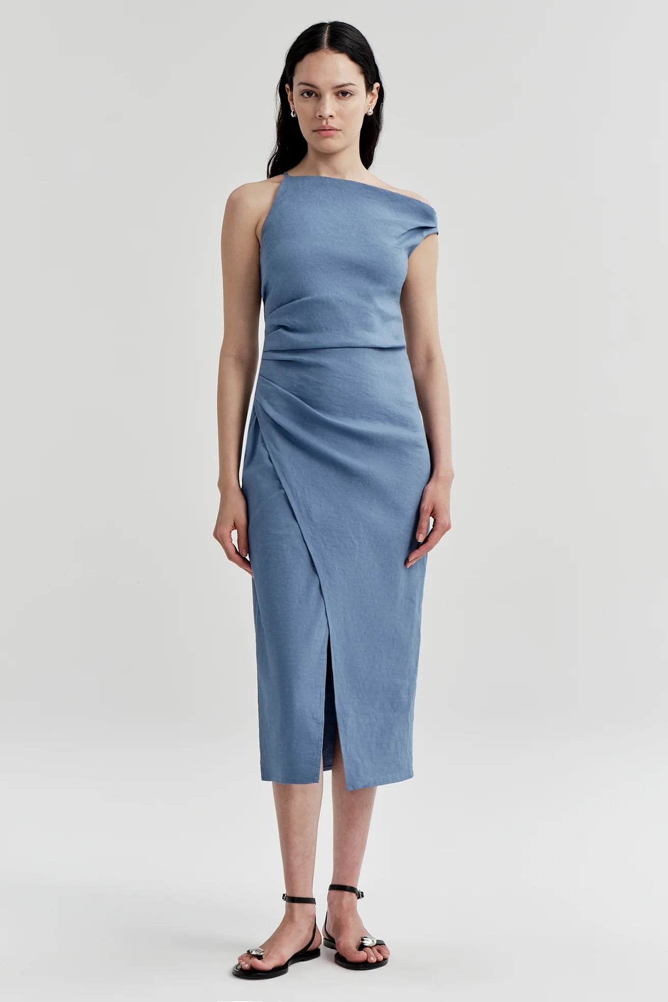 Lyra Linen Midi Dress