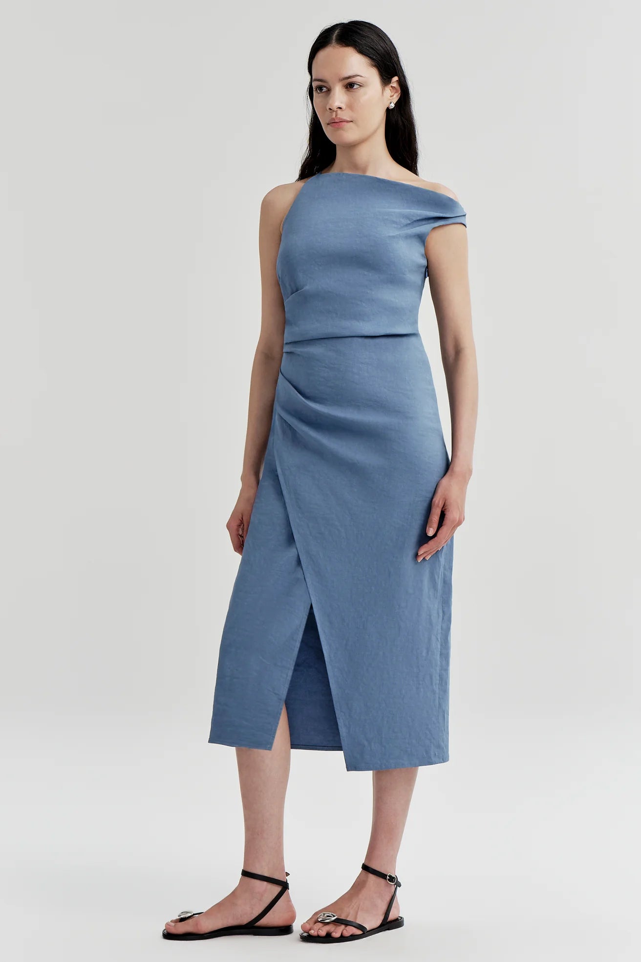 Lyra Linen Midi Dress