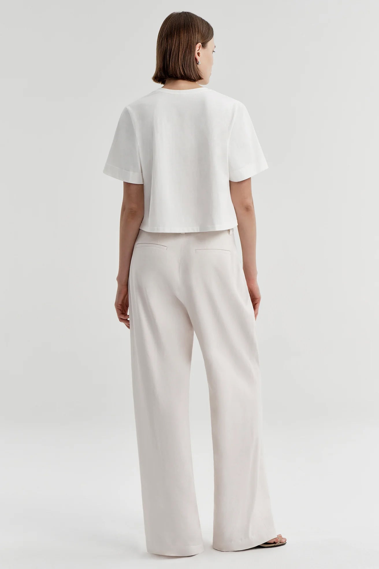 Kali Relaxed Crop Tee, White