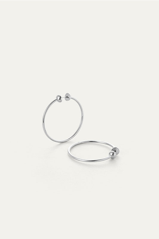 Icon Hoops in Silver, Small