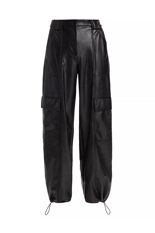 Sofia Vegan Leather Cargo Pant