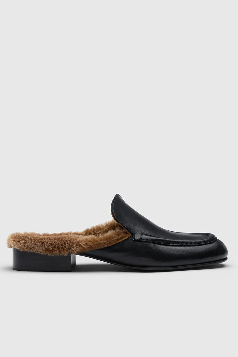 Stibbio Black/Orsetta Shearling Leather Slip-Ins